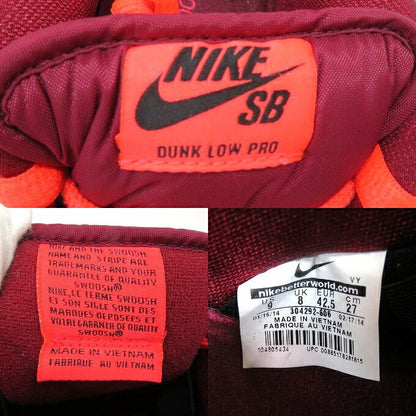 NIKE SB Dunk Low Laser Crimson Sneakers Size 27cm