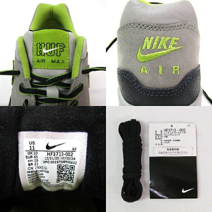 HUF x NIKE AIR MAX 1 SP Green/Grey Sneakers Size 29cm