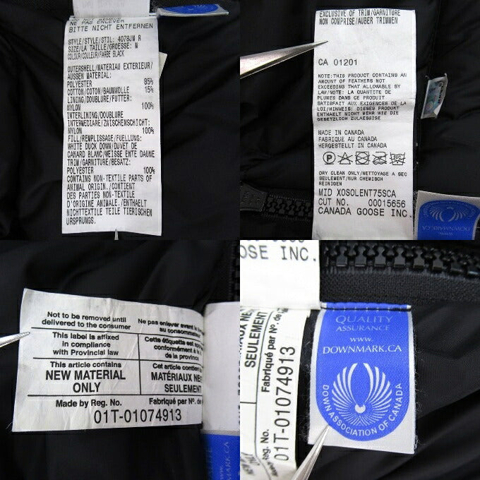 CANADA GOOSE Kamloops Down Jacket Black Size M