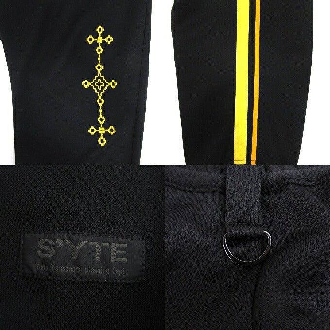 S'YTE PE Smooth Jersey Geometric Tape Pants Black Size 3