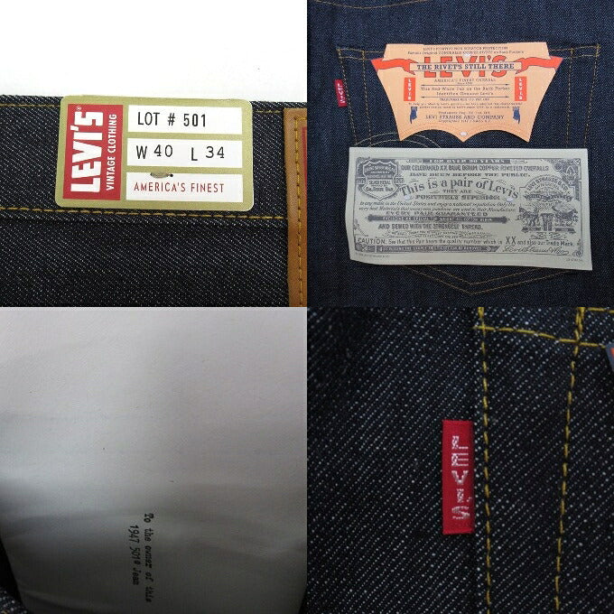 LEVI'S VINTAGE CLOTHING 1947 501XX Raw Jeans Size W40