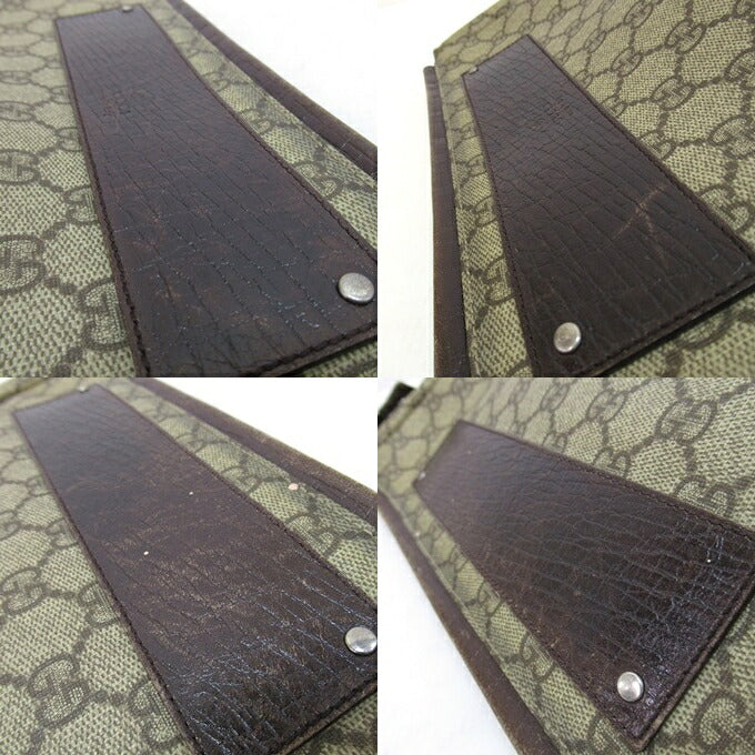 GUCCI Guccissima GG Canvas Clutch Bag Brown Size ONE SIZE