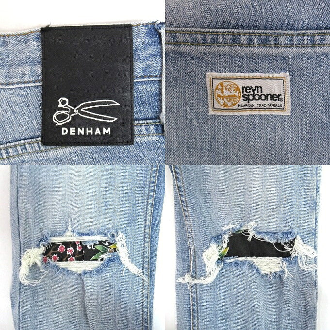 DENHAM x Reyn Spooner Ridge Damaged Jeans Blue Size W31
