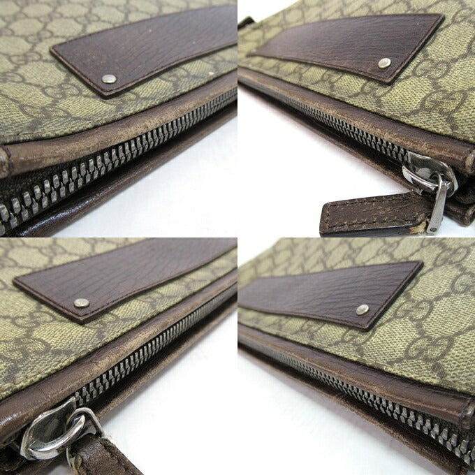 GUCCI Guccissima GG Canvas Clutch Bag Brown Size ONE SIZE