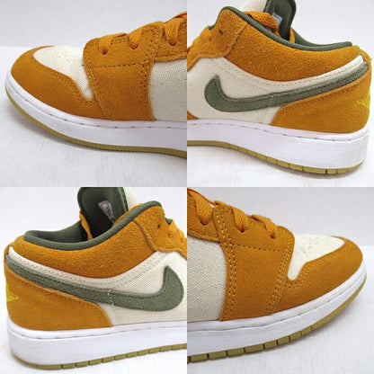 NIKE AIR JORDAN 1 Low SE GS Olive Curry Sneakers Size 24.5cm