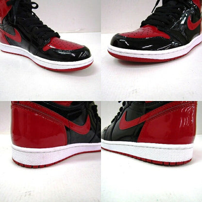 NIKE AIR JORDAN 1 RETRO High OG Black Sneakers Size 26cm