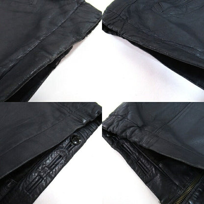 French Army 70's Pilot Leather Jacket Blue Size 96M