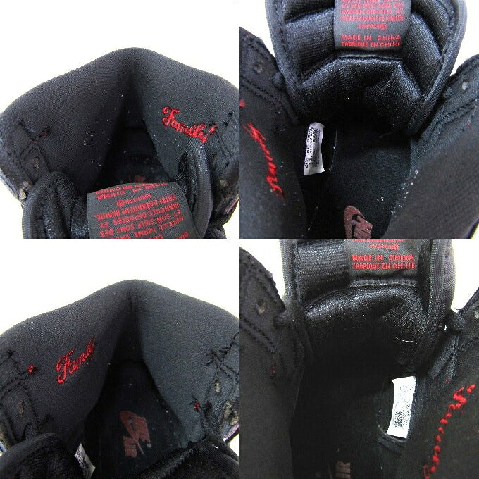 NIKE AIR JORDAN 1 RETRO High OG Black Sneakers Size 26cm