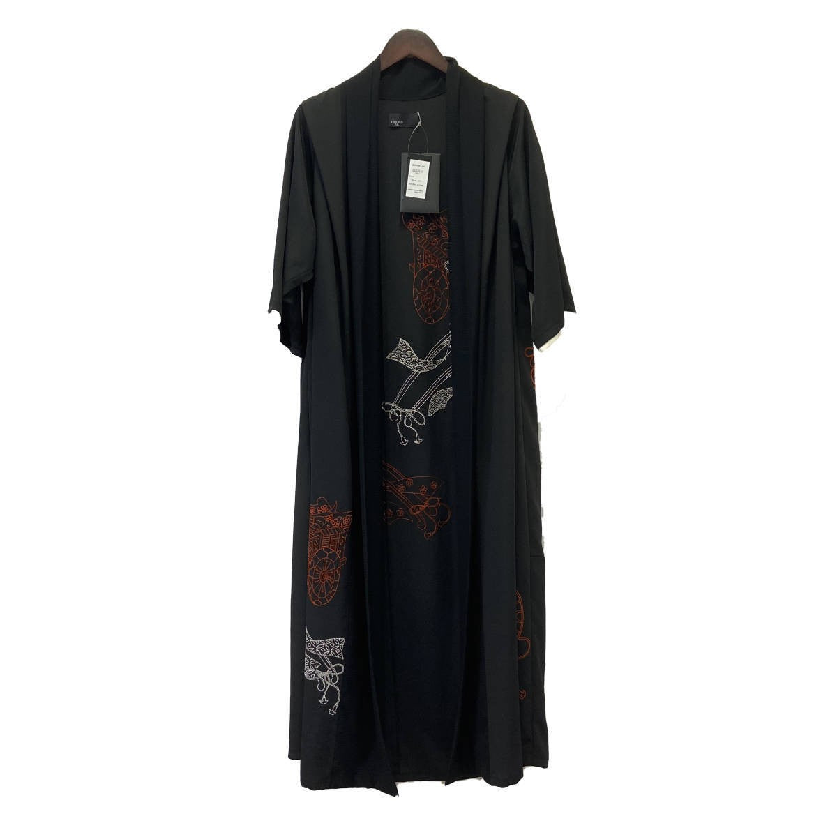 RONDO.ym Goshoguruma Sagara Embroidered Coat Black Free Size