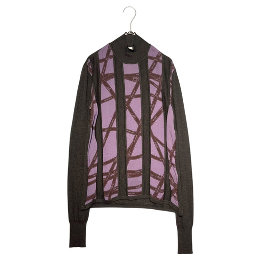 HERMES Gaultier Ribbon Tape Silk Cashmere Sweater Size SM