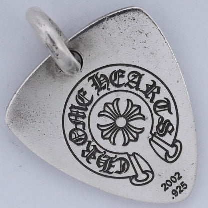 Chrome Hearts Guitar Pick FUCK YOU Pendant Silver Size F