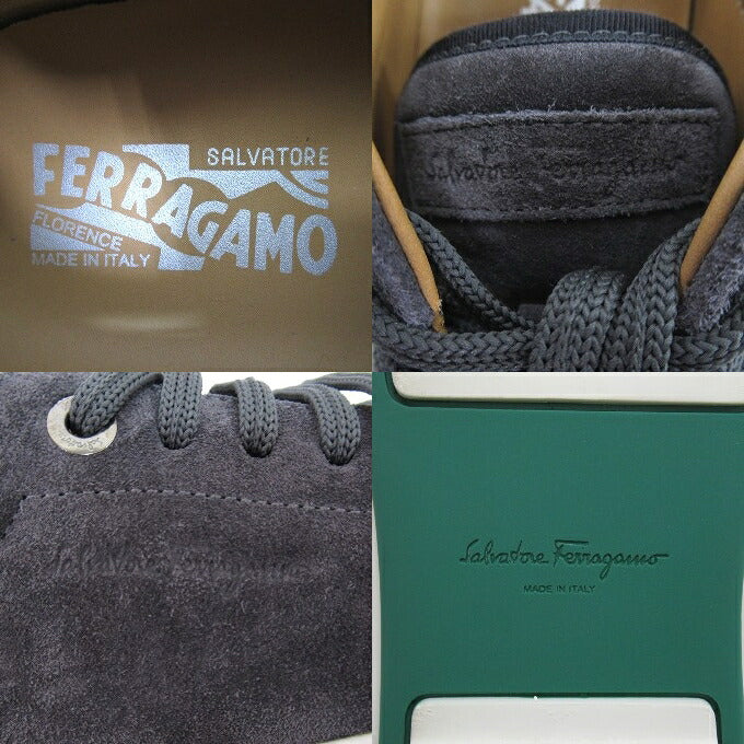 Salvatore Ferragamo Newport Suede Sneakers Gray Size 6 1/2