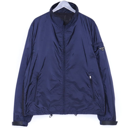 PRADA Triangle Logo Nylon Blouson Navy Size 52