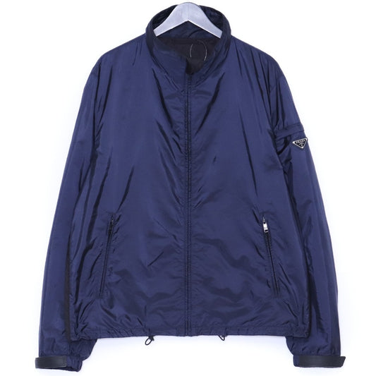 PRADA Triangle Logo Nylon Blouson Navy Size 52