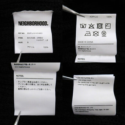 NEIGHBORHOOD SAVAGE Crew Knit Sweater Black Size S