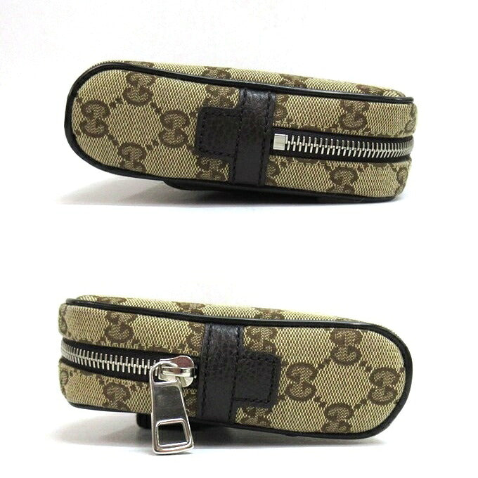 GUCCI GG Canvas Brown Waist Bag Size ONE SIZE