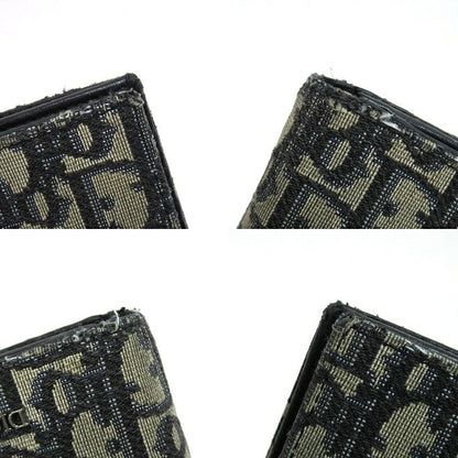 DIOR Oblique Vertical Long Jacquard Blue Wallet Size ONE SIZE
