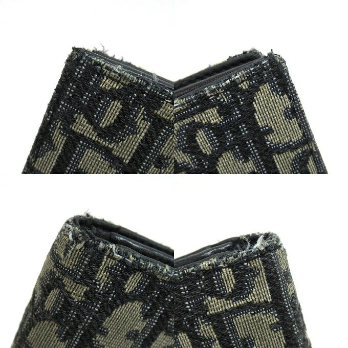 DIOR Oblique Vertical Long Jacquard Blue Wallet Size ONE SIZE