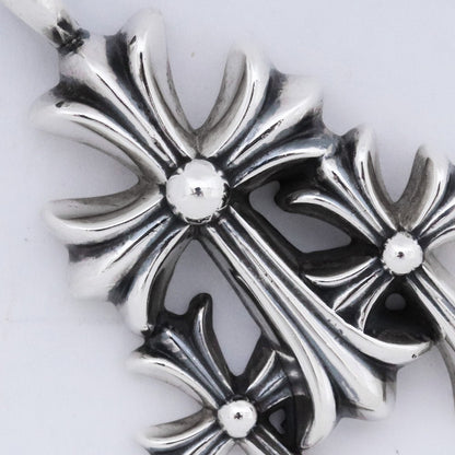 CHROME HEARTS Triple CH Cross Small Necklace Size F
