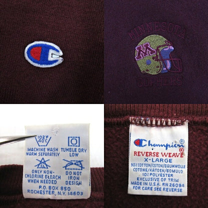 Champion 90s Reverse Weave Red Sweatshirt Size XL