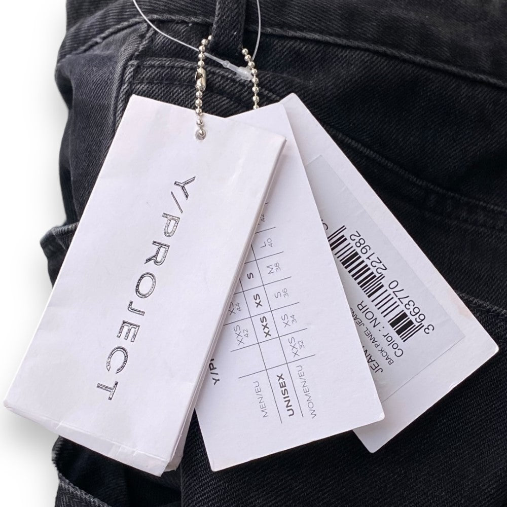 Y/PROJECT 19AW Back Panel Jeans Black Size S