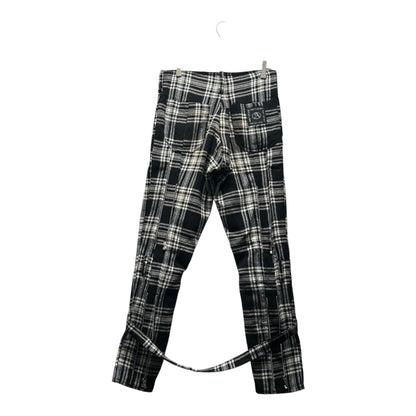 no future 90's Anarchy Check Pants Black/White Size S