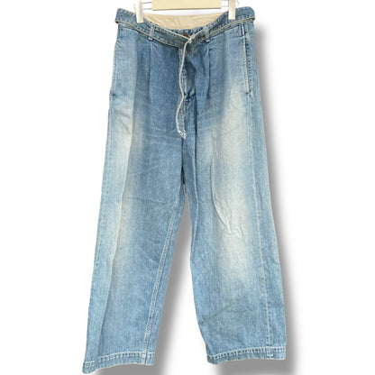 Graphpaper 24AW Salvage Denim Belted Jeans Size 1