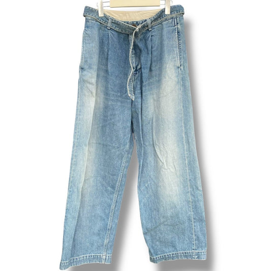 Graphpaper 24AW Salvage Denim Belted Jeans Size 1