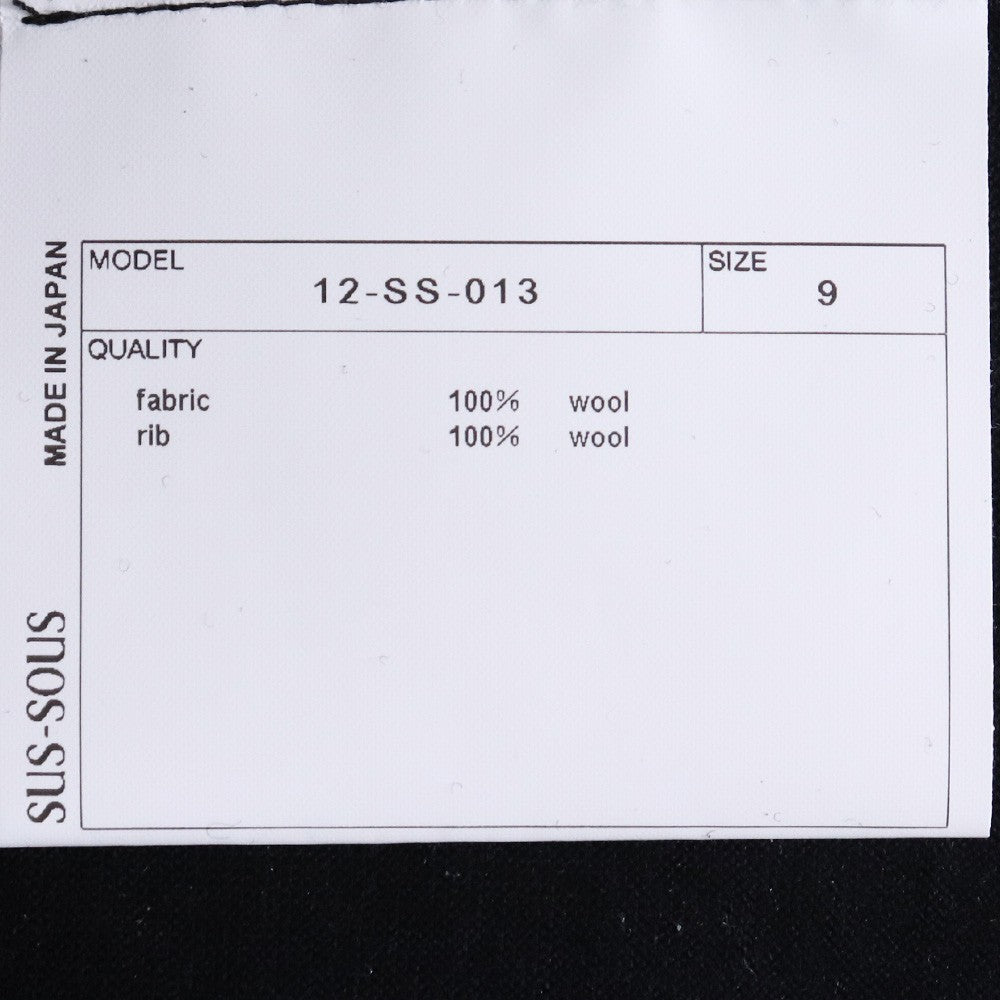 SUS-SOUS Super100's Wool Washable Knit Size 9