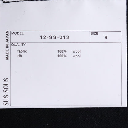 SUS-SOUS Super100's Wool Washable Knit Size 9