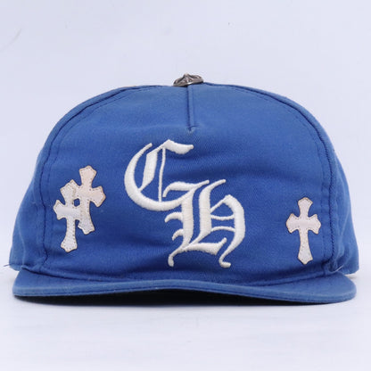 CHROME HEARTS CH Cross Patch Baseball Cap Blue Size F