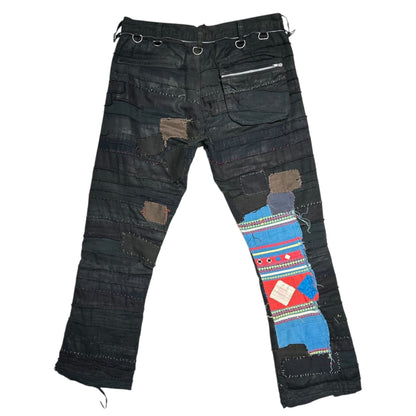 UNDERCOVERISM 03SS SCAB Crust Patchwork Pants Black Size M