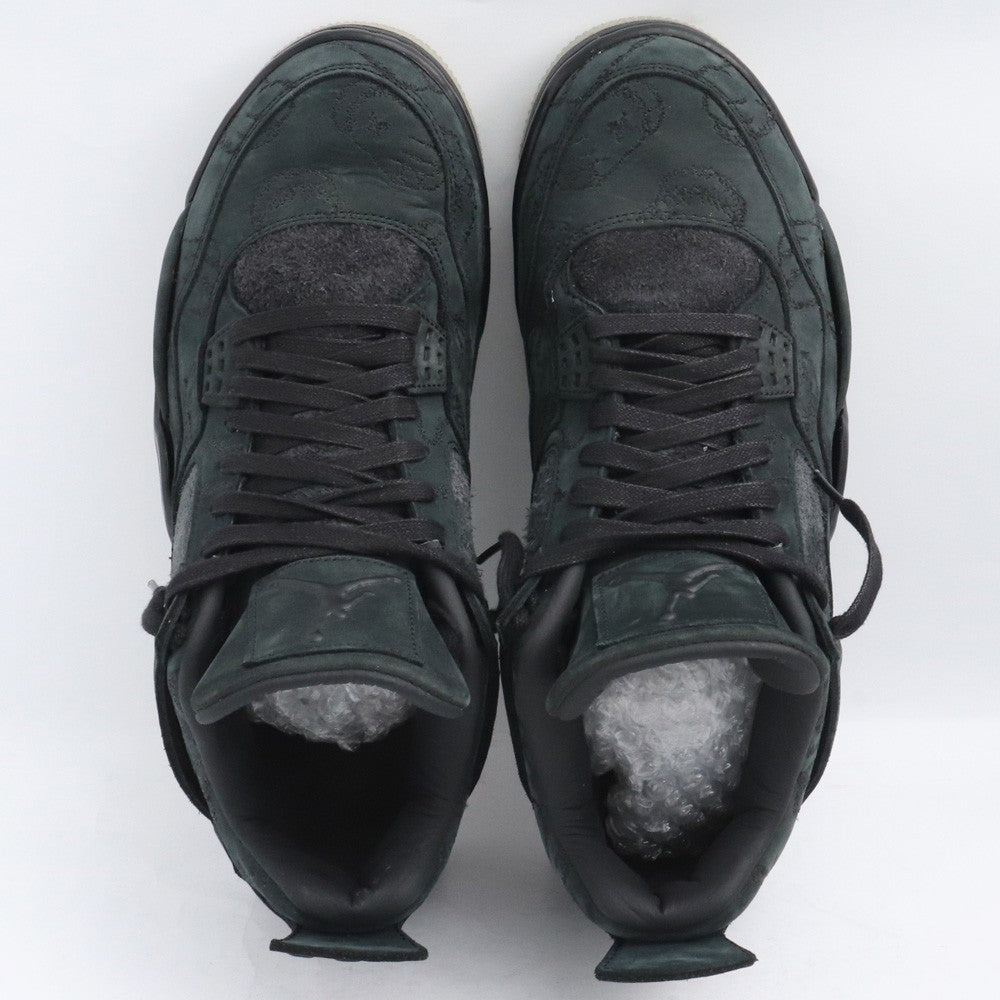 NIKE x KAWS Air Jordan 4 Retro Black Sneakers Size 28.5cm