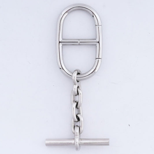 HERMES Chaine d'Ancre Karabiner Keyring Silver Size F