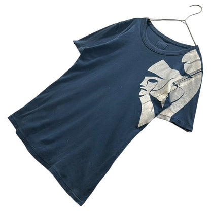 20471120 90s One-Shoulder Print Crew Neck T-Shirt Size M