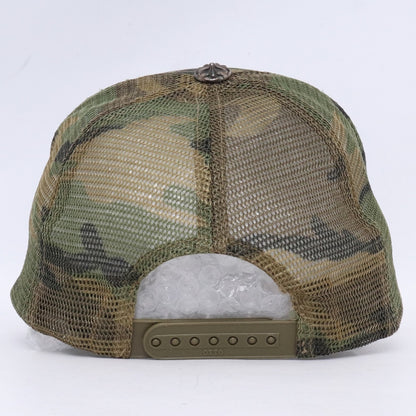 Chrome Hearts Old Crossball Camo Trucker Cap Size 4