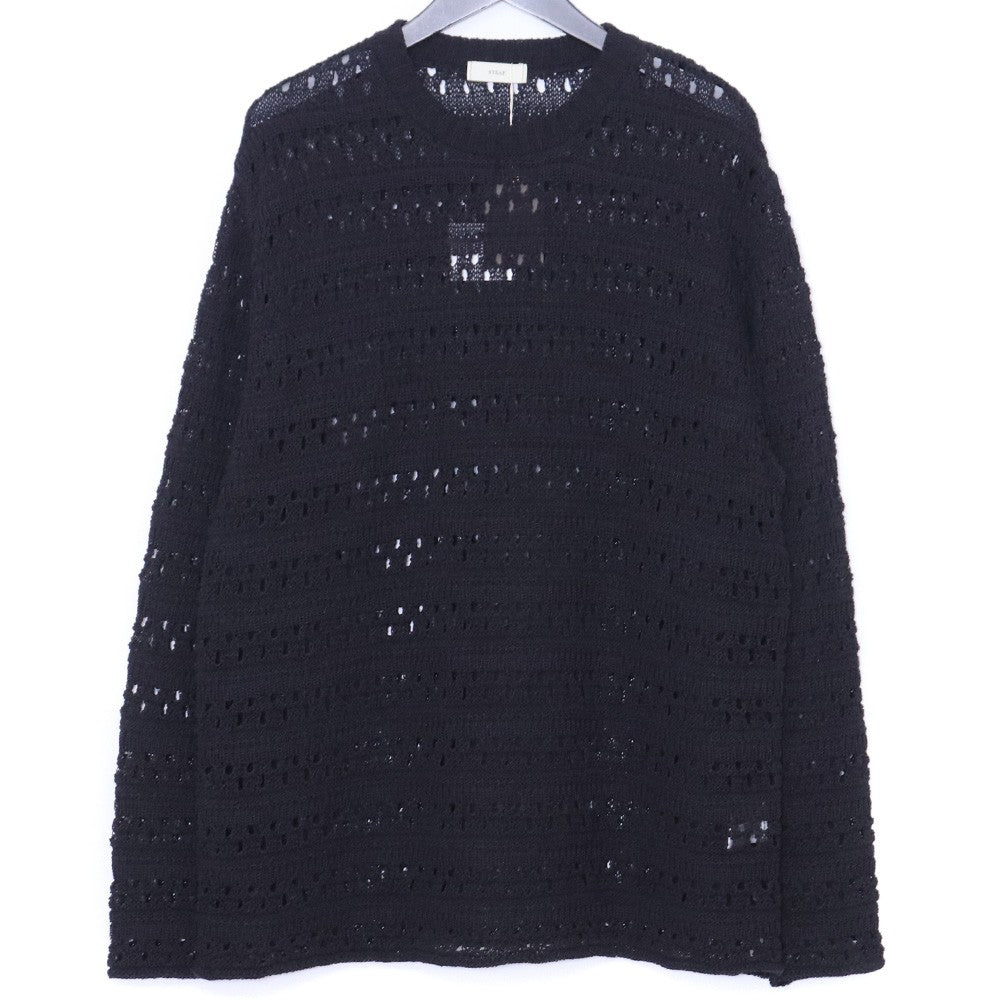 STEAF 26SS Hod Carrier Mesh Crewneck Sweater Black Size L