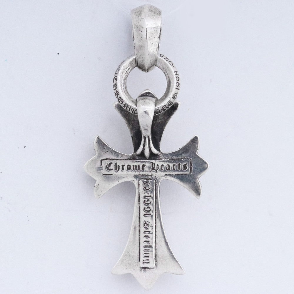 CHROME HEARTS CH Cross Small W Bale Pendant Silver Size F