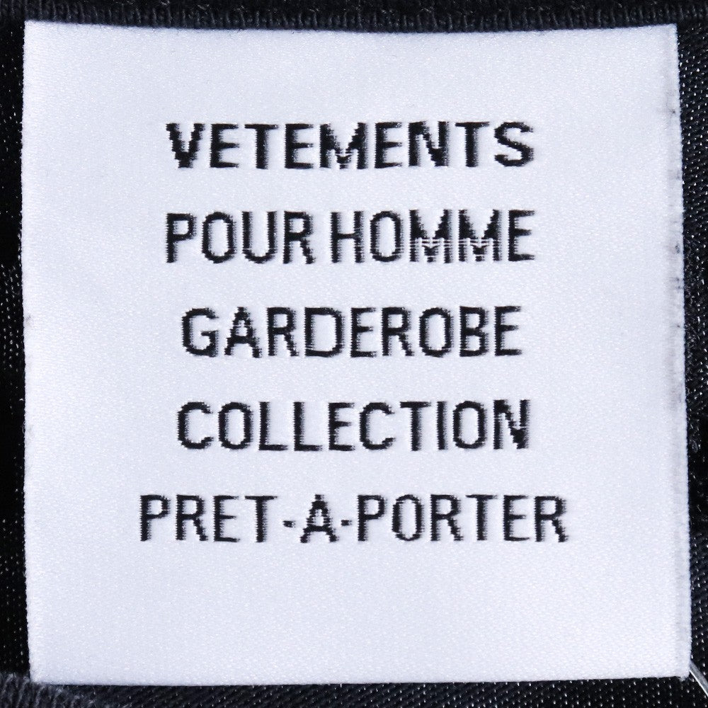 VETEMENTS 26SS Biker Cross Logo T-Shirt Black Size XS