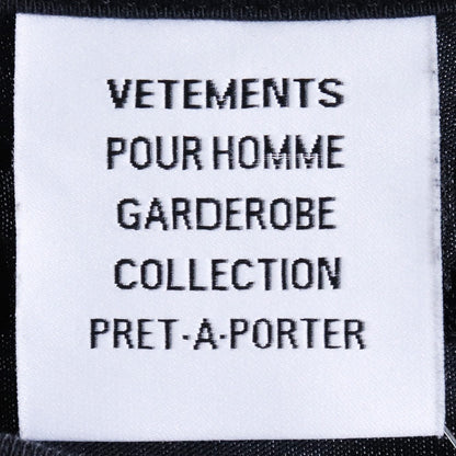 VETEMENTS 26SS Biker Cross Logo T-Shirt Black Size XS