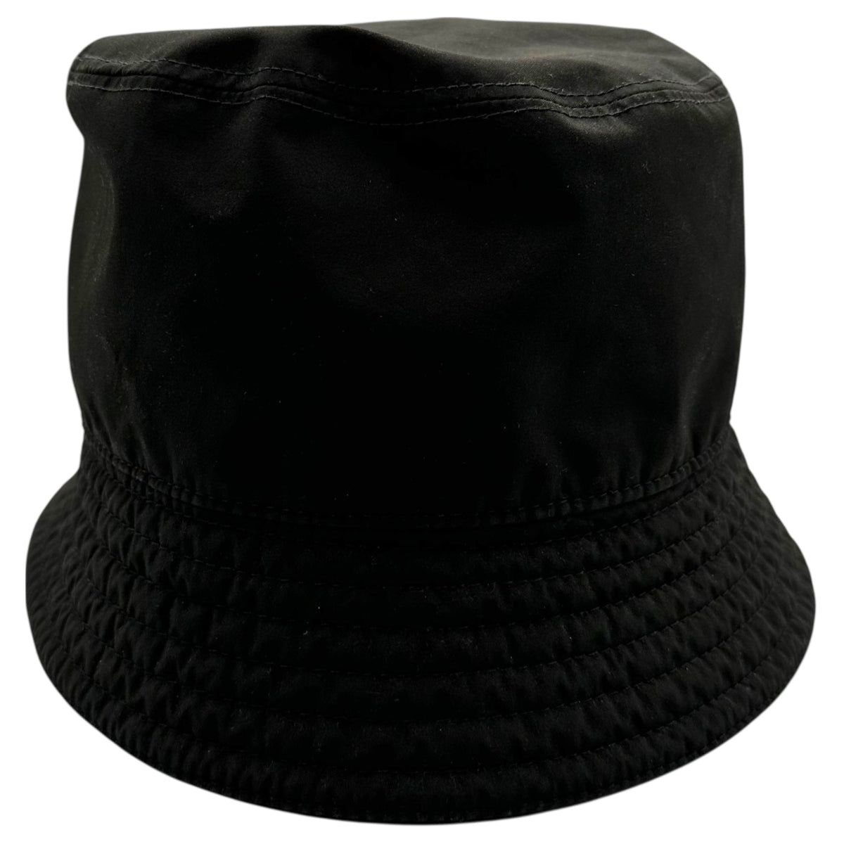 PRADA 00s Old Rubber Logo Bucket Hat Black/Red Size L