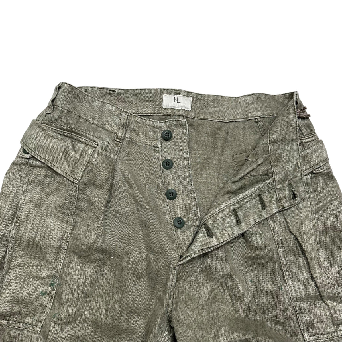HERILL 26SS USMC HBT Linen Pants Olive Size 1