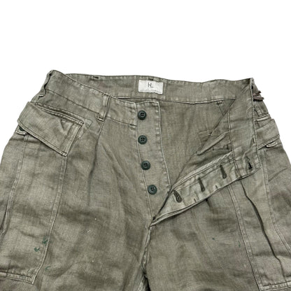 HERILL 26SS USMC HBT Linen Pants Olive Size 1