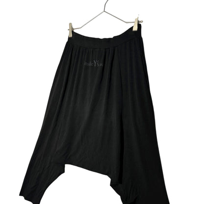 Y's 10SS Back Logo Harem Stretch Leggings Black Size 2