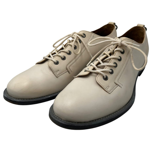 McQ Old 6-Hole Plain-Toe Leather Shoes Ivory Size EU 42