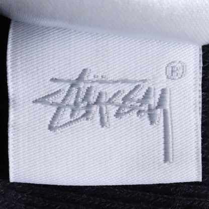 STUSSY × CHAMPION Reverse Weave Felt Hoodie Black Size L
