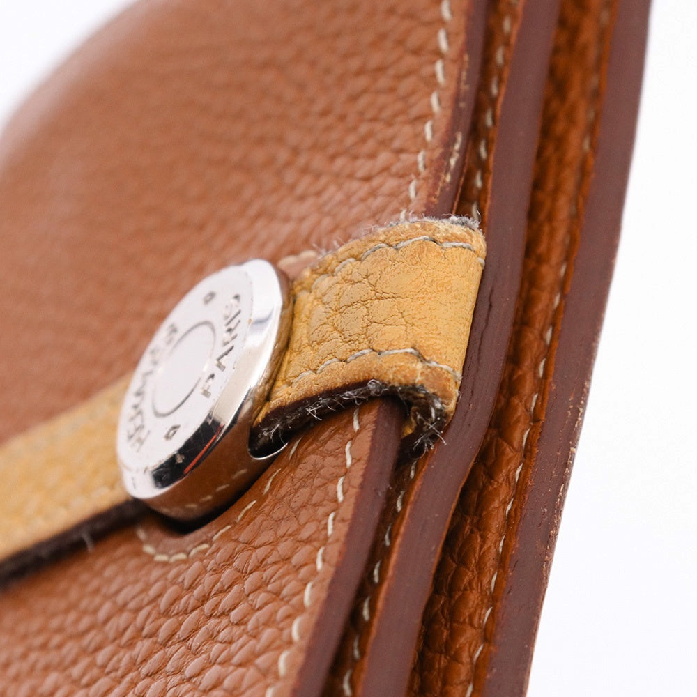 HERMES Dogon Compact Coin Wallet Brown Size ONE SIZE