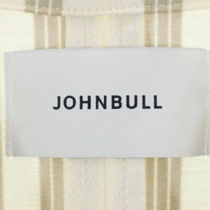 Johnbull Beige Striped Linen Blend Gown Coat Size S