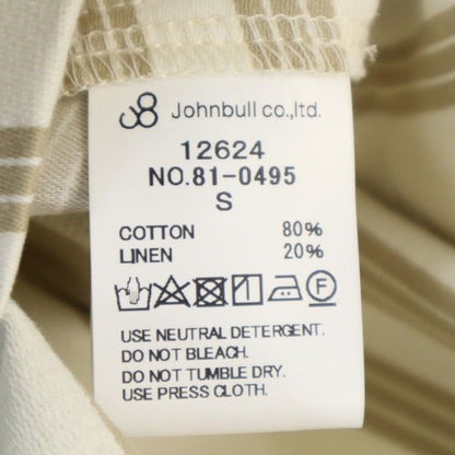 Johnbull Beige Striped Linen Blend Gown Coat Size S