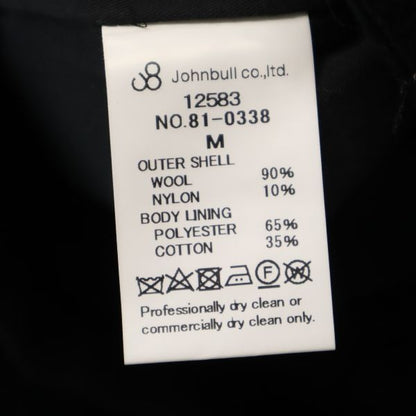 Johnbull Wool Blend Melton Jacket Black Size M